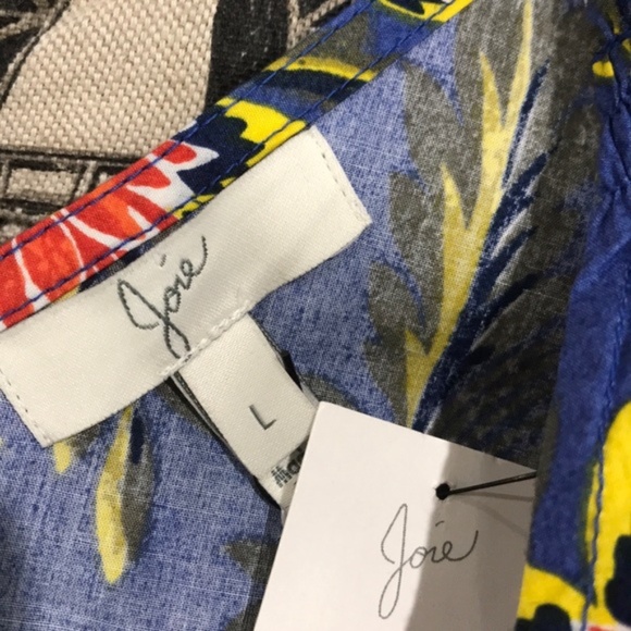 JOIE Chinaru Floral Peplum Cotton Top - Picture 4 of 8